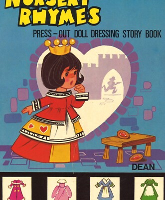 VINTG 1960s NURSERY RHYMES PAPER DOLLS LASR REPRO~CUTE RARE Org SZ