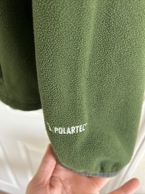 Gilet Polaire LL Bean Vintage Homme XL - Vert, Polartec Windbloc, Randonnée Années 90