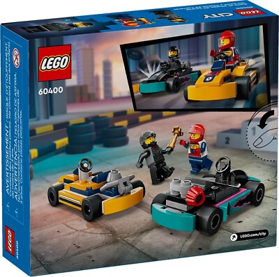 LEGO 60400 City Go-Karts & Rennfahrer Fahrzeug Spielzeug Spielset Alter 5+ Karton geöffnet