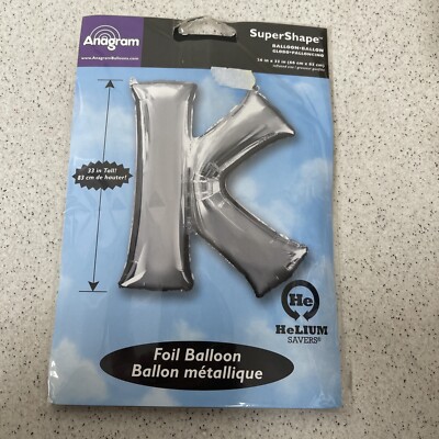 GROß Silber 33''83cm ANAGRAMM BUCHSTABEN FOLIENBALLON RIESEN SUPERSHAPE GEBURTSTAG BALLON