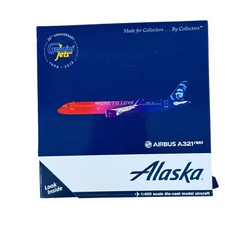 RARE! GEMINI 1:400 ALASKA GJASA1776 AIRBUS A321NEO MORE TO LOVE LIVERY