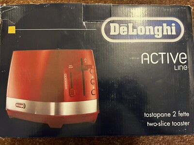 De'Longhi 2 Scheiben 800 W Toaster - Rot (CTLA2003.R)