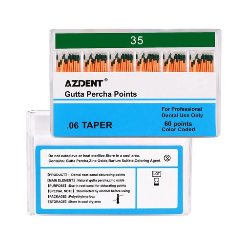 AZDENT Dental Eododontic Root Canal Gutta Percha Points Taper 0.02/0.04/0.06 - Picture 112 of 119