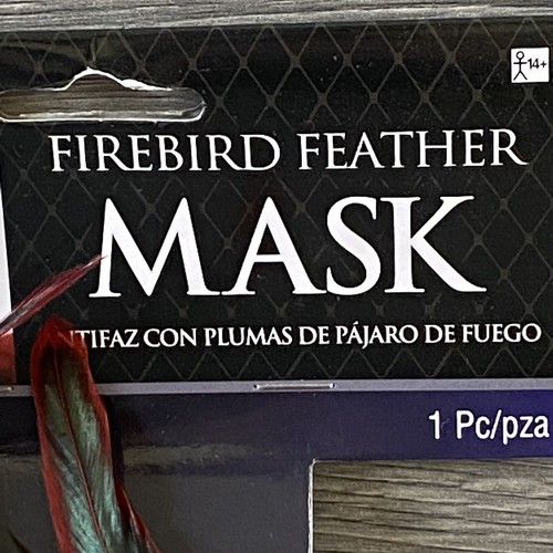 Firebird Feather Eye Mask Halloween Cosplay Costume Masquerade Dress Up - Picture 11 of 12