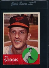 1963 Topps #438 Wes Stock Orioles Signed Auto *46743