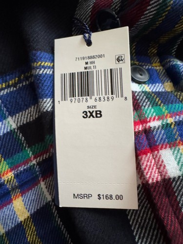 Polo Ralph Lauren Men’s 3X-BIG Big & Tall Plaid Flannel Workshirt NEW - Picture 11 of 12