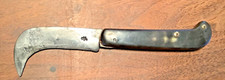 outils anciens, beau couteau à greffer de jardinier, estampillé à la rose...
