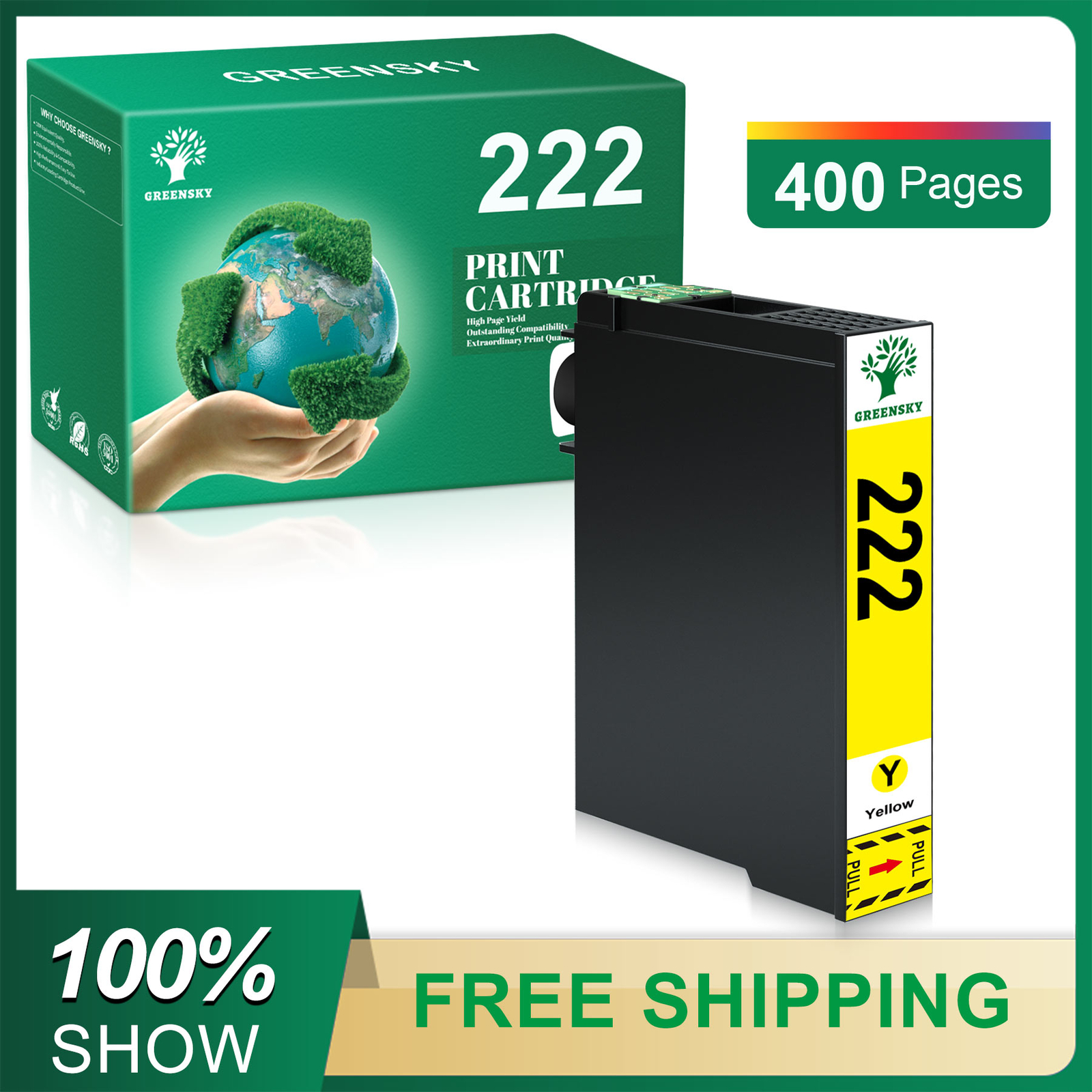 Compatible T222XL 222XL Ink Cartridge for Epson 222 WF2960 XP5200