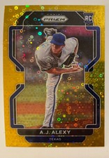 2022 Panini Prizm /10 AJ ALEXY RC Gold Disco Donuts Circles  #150 RANGERS