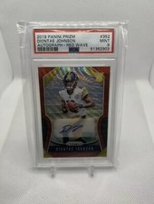 2019 Panini Prizm Diontae Johnson Rookie Auto #352 PSA 9 Steelers Red Wave /149