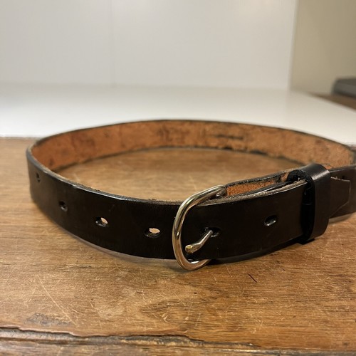 Indianapolis Colts Embossed Leather Belt by Tandy Black & Brown Size 26 Vintage - Picture 5 of 14