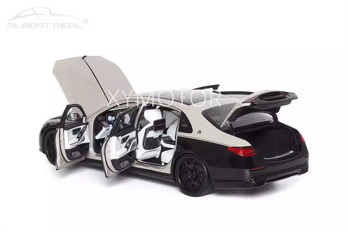 Almost Real 1/18 Maybach Benz S680 2023 S-Class Diecast Model Car Black Silver - Picture 9 of 11