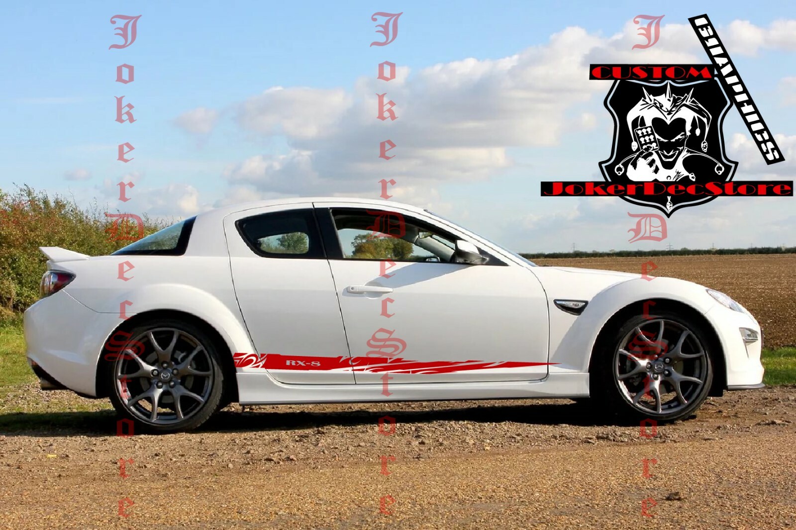 马自达rx 8 2x 图形贴花贴纸赛车条纹套装 Ebay