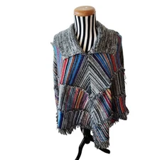 Gitano Colorful Knitted Poncho