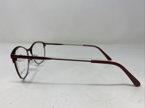 New Globe L5176-P WINE 55-16-145 Red Wine Metal Full Rim Eyeglasses Frame &817 - Picture 5 of 8
