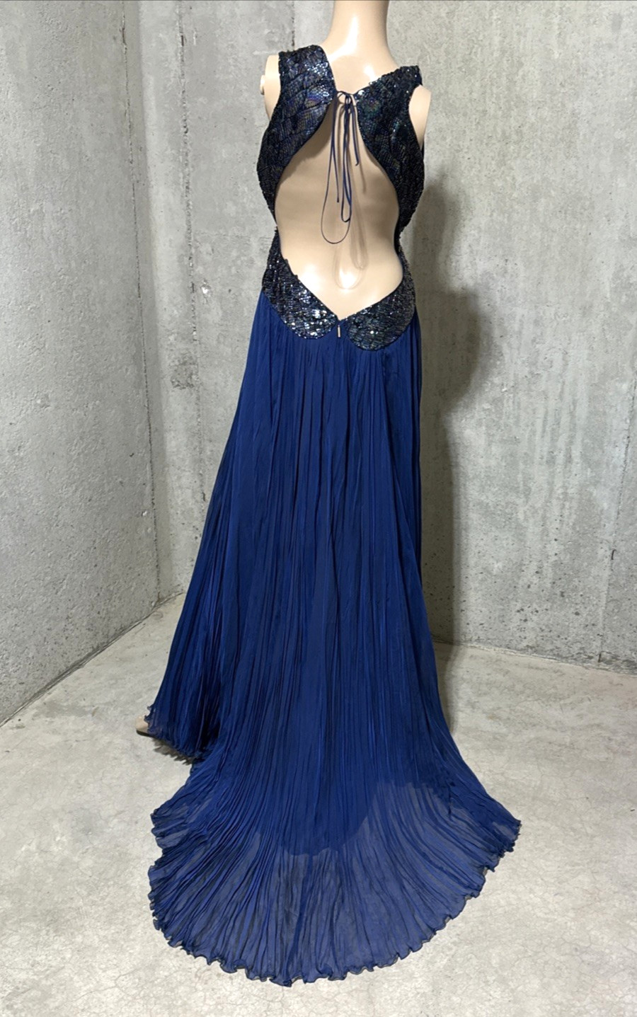 Roberto Cavalli 2007 Vintage Runway Sequin Long Maxi Gown Dress US 4 6 / IT 42 image 7