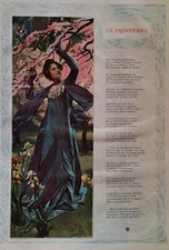 OCTAVE GUILLONNET (1872-1967) Vintage ORIGINAL 1898 Lithograph Figaro Illustre