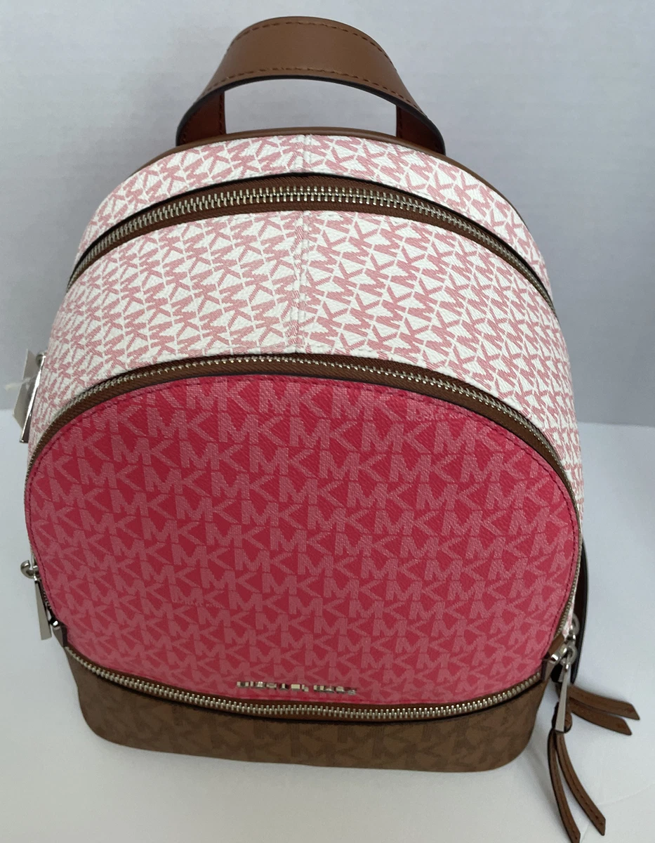 Michael kors rhea best sale medium backpack pink