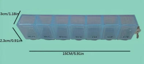 NWT~ Travel Portable Pink Medicine Pill Box Case Holder Storage Organizer 7 Day - Picture 6 of 12