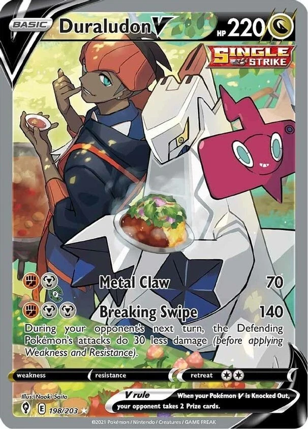 Duraludon V - 198/203 - Pokemon Evolving Skies Alternate Art Ultra Rare NM