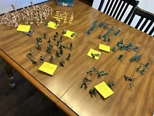 Vintage 1950's-70's Toy Soldiers 134 Pieces Louis Marx-MPC-Tim Mee-Made in China