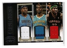 Emeka Okafor/Ed Davis/Brendan Haywood 2012-13 Triple Threat Materials #23