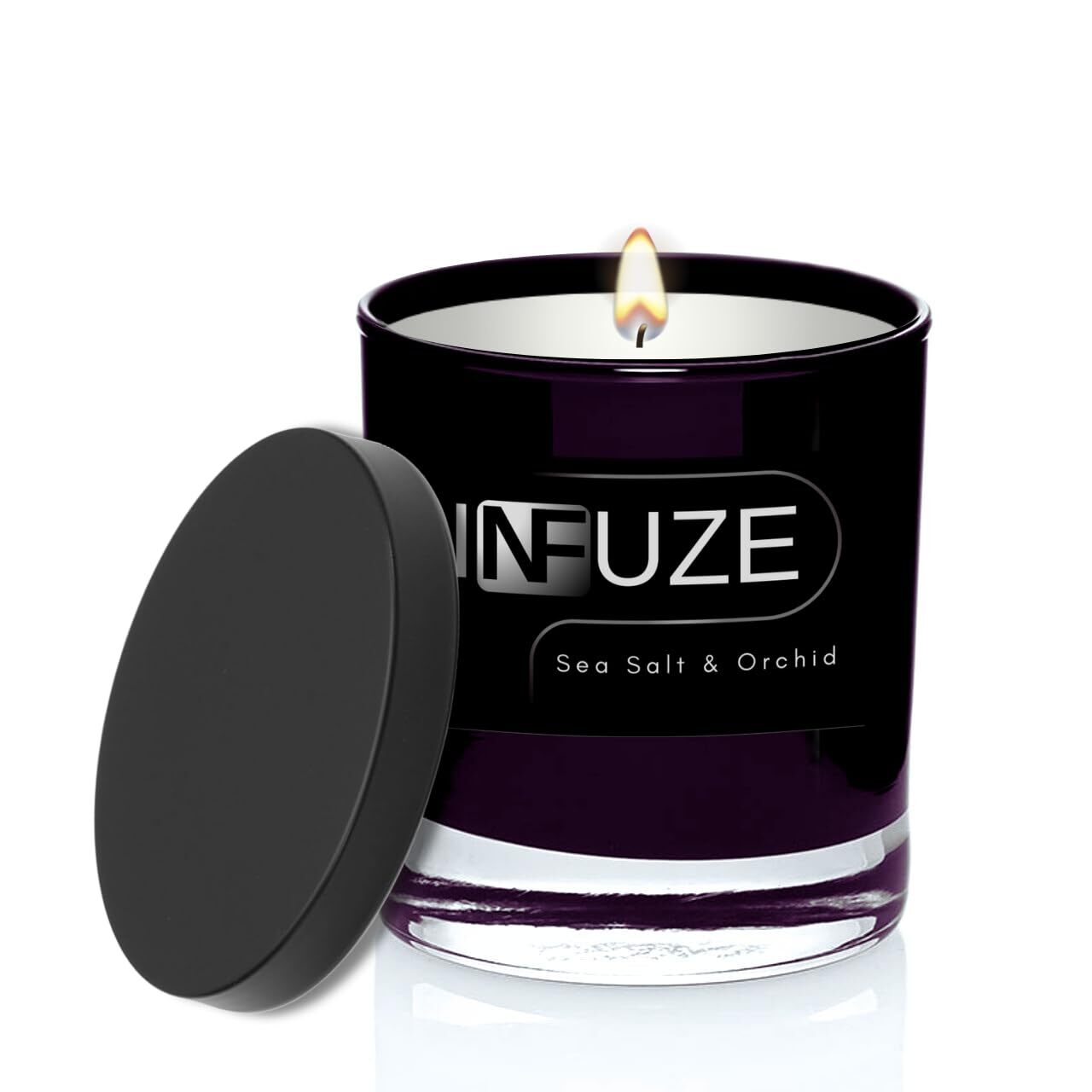 Sea Salt & Orchid (8 oz. Scented Candle) | Signature Black Collection | Soy B...