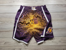 Mitchell  Ness Gradient Spray Paint Swingman LA Lakers Shorts Men's Sz XL