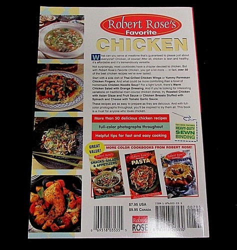 Robert Rose's Favorite CHICKEN Recipes Illustrated Cookbook 1998 NEW RE152 - Imagen 2 de 7