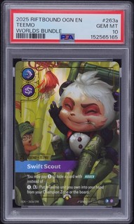 2025 RIFTBOUND: LEAGUE OF LEGENDS OGN ORIGINS #263A TEEMO SWIFT SCOUT PSA 10