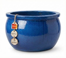 Pflanzkübel Royal Blau Ø 46cm Blumenkübel Frostfest Steinzeug Garten 32 Liter