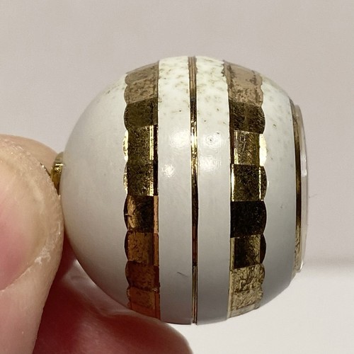 Vintage Bucherer Pendant Orb Watch White Enamel & Gold - WORKS - Picture 6 of 21