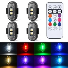 4PCS Wireless LED Strobe Lights with Remote Control, 8 Colors Rechargeable 4pcs