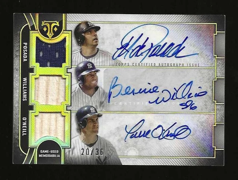 Bernie Williams Memorabilia Baseball Sports Trading Cards