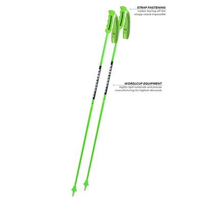 Komperdell Carbon GS 12,3 Green 110 cm Ski Race Poles - Straight Giant Slalom SG