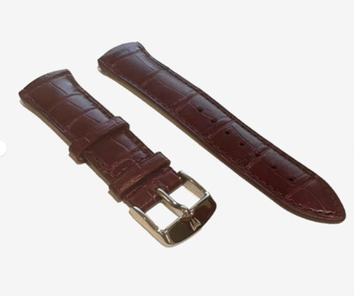 TechnoMarine 17mm Burgundy Alligator Watch Band Strap w/ Steel Buckle 6087