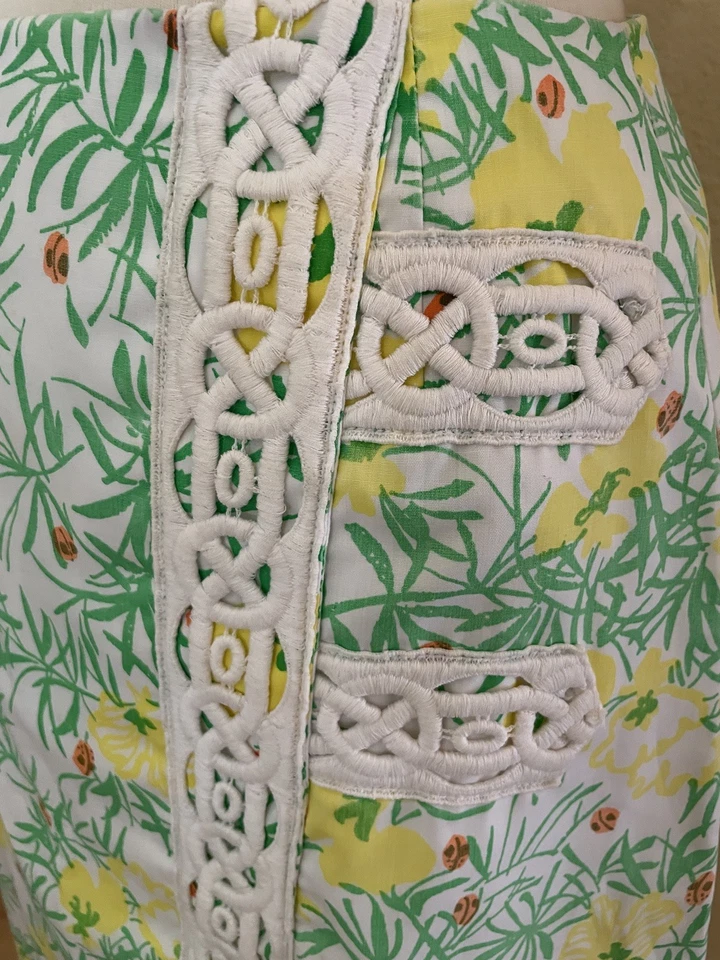 Falda vintage Lilly Pulitzer 'The Lilly' Ladybugs y encaje pequeña Foto 4 de 4