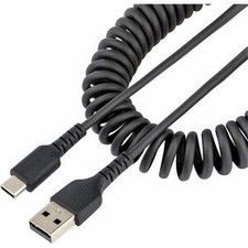 Image of Startech 20In 50Cm Usb A To C Charging Cable Coiled Heavy Duty Usb 2.0 A To Type