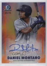2021 Bowman Chrome Dawn of Glory Orange Refractor 4/25 Daniel Montano Auto 2p7