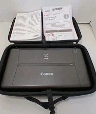 Canon PIXMA IP110 K10404 Mobile USB Color Inkjet Printer W/ AC Adapter & Case