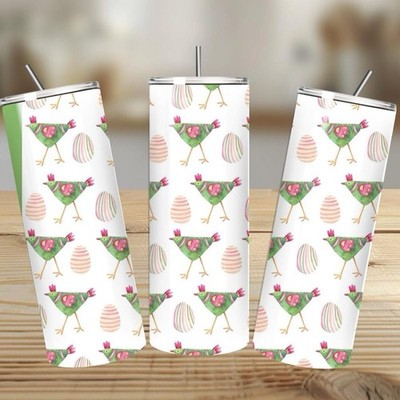 Süß Ostern Huhn Muster Becher 20oz Edelstahl Becher Niedlich Lustig