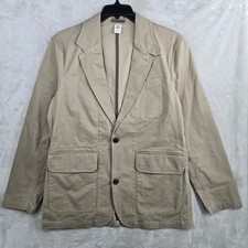 Flint and Tinder Mens Tan Cotton Casual Sport Coat Blazer Jacket Size Small