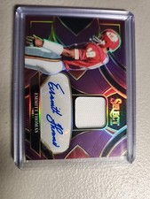 2025 Emmitt Thomas Select Swatches Purple Prizm Patch Auto /49 Chiefs