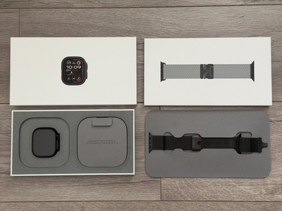 Apple Watch Ultra 2 - Black Titanium Case with Black Titanium Milanese Loop - Sm