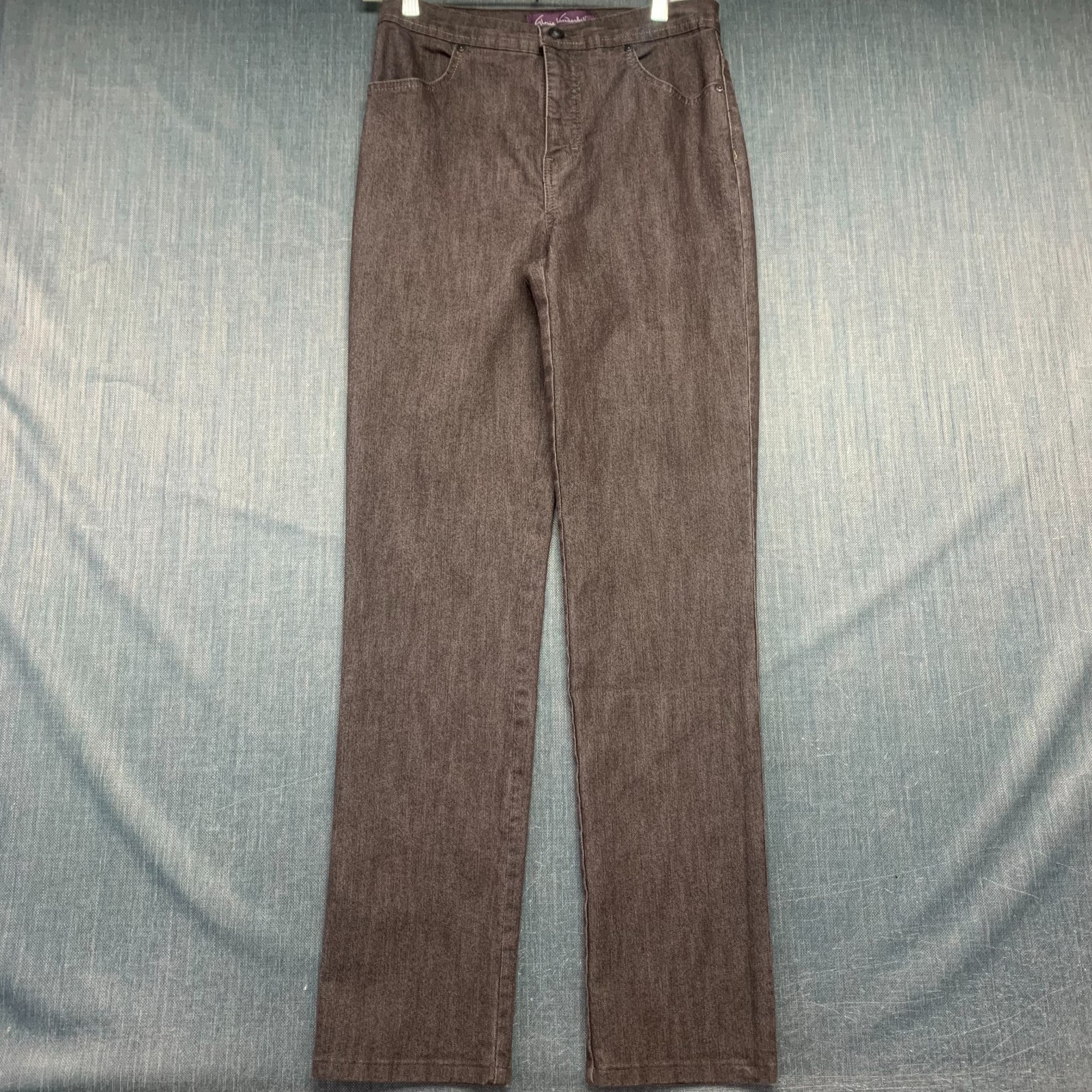 Size 6 Long Brown High Rise Straight Denim