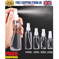MINI PLASTIC SPRAY BOTTLE FINE MIST REFILLABLE FORCOSMETIC CLEANING LIQUID 1-10P