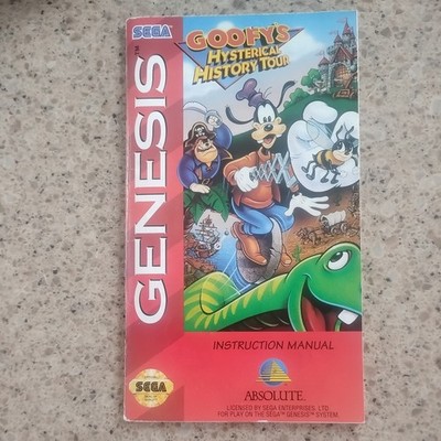 Goofy's Hysterical History Tour (Sega Genesis, 1993) Manual only