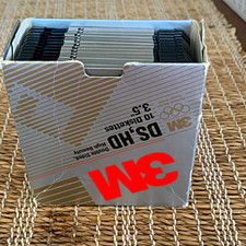 3M DS/HD 3.5" 2.0MB Double Sided High Density Floppy Disks 10 Pack Box 13 disks