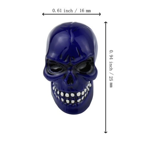 Dustproof Skull Head Car Tires Valve Stem Caps for Most Vehicles SUV Bike - Picture 5 of 6