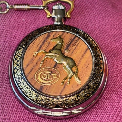 Vintage Franklin Mint Army Colt .45 Peacemaker Taschenuhr RAR ohne Batterie ungeprüft - Bild 7 von 8